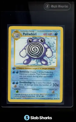 1999 POKEMON SET 1ST EDITION #38/102 POLIWHIRL - Image 1