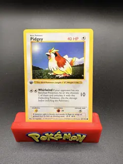 Pokemon Pidgey 057/102 (1st Edition) Base Set (Shadowless) Regular *Near Mint*-w - Image 1