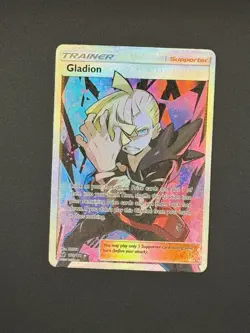 Pokemon Gladion (Full Art) Holo Ultra Rare SM - Crimson Invasion 109/111 NM - Image 1