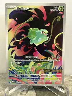Pokemon TCG Bulbasaur Mega Evolution Stamped Illustration Rare Holo 133/132 - Image 1