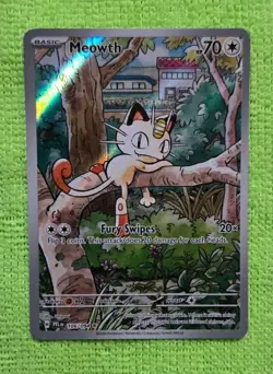 Pokemon Meowth 106/094 – Illustration Rare – Phantasmal Flames – NM/M - Image 1