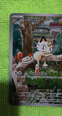 Pokemon Meowth 106/094 – Illustration Rare – Phantasmal Flames – NM/M - Image 2