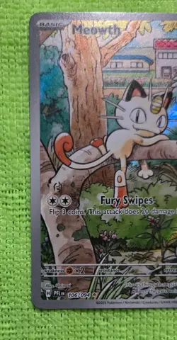 Pokemon Meowth 106/094 – Illustration Rare – Phantasmal Flames – NM/M - Image 4