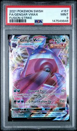 PSA 9 GENGAR VMAX 157/264 FULL ART FUSION STRIKE POKEMON 🌑 - Image 1