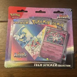 3 Pokemon TCG SV8.5 Prismatic Evolutions Tech Sticker Collection Blister Sealed - Image 2