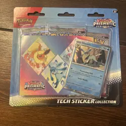 3 Pokemon TCG SV8.5 Prismatic Evolutions Tech Sticker Collection Blister Sealed - Image 3