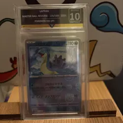 Pristine 10 Get Graded Lapras 131/165 Master ball Pokemon 151 Japanese - Image 1