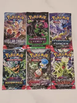 Pokemon TCG Booster Pack Lot x6 Packs Sealed New! - Image 1