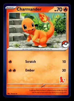 Charmander (Blue Border) My First Battle Charmander Deck Stamp Pokemon NM - Image 1