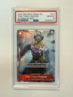 One Piece Premium Booster 2 PRB02 - Tony Tony.Chopper Alternate Alt Art PSA 10 - Image 1
