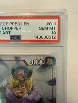 One Piece Premium Booster 2 PRB02 - Tony Tony.Chopper Alternate Alt Art PSA 10 - Image 4