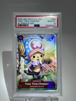 PSA 10 2025 ONE PIECE STARTER DECK ST21-ALT ART #008 TONY TONY CHOPPER - Image 1