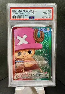 PSA 10 One Piece English OP08-001 TONY TONY CHOPPER Alt Art GEM MINT - Image 1