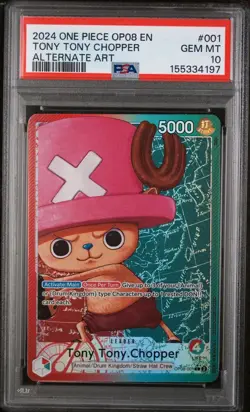 PSA 10 One Piece English OP08-001 TONY TONY CHOPPER Alt Art GEM MINT - Image 3