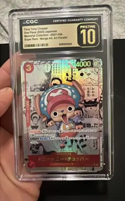 CGC PRISTINE 10 2024 ONE PIECE TONY TONY CHOPPER #006 PRB01 MANGA ALT ART JP - Image 1