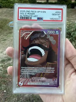 PSA 10 - Gol.D.Roger - Leader Alternate Art OP13-003 EN One Piece CCG - Image 3