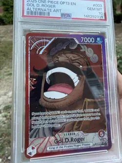 PSA 10 - Gol.D.Roger - Leader Alternate Art OP13-003 EN One Piece CCG - Image 5