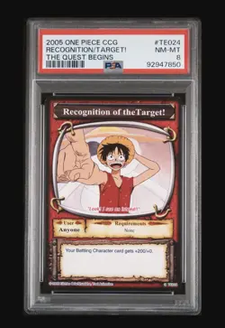 - One Piece CCG - Luffy Recognition Of The Target!- A Quest Begins-2005 PSA 8 - Image 1