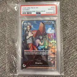 2025 ONE PIECE EN SHANKS PSA MAGAZINE EXCLUSIVE PSA 10 GEM MINT - Image 1