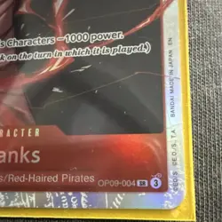 Bandai Shanks OP09-004 Super Rare Foil 12000 Power Emperors in the New World - Image 3