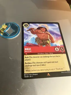 1x Maui - Hero to All - 114/204 - Rare NM-Mint Disney Lorcana: The First Chapter - Image 1