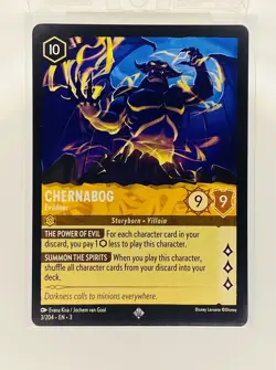 Disney LORCANA CHERNABOG Evildoer 3/204 Super Rare Into the Inklands Pack Fresh - Image 1