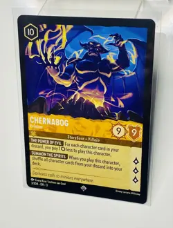 Disney LORCANA CHERNABOG Evildoer 3/204 Super Rare Into the Inklands Pack Fresh - Image 2