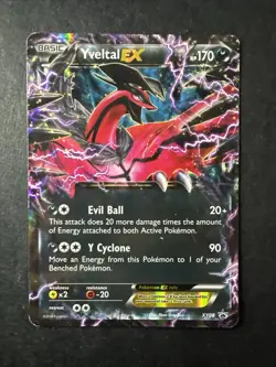 Yveltal EX XY08 Black Star Promo Holo Pokemon Card DMG - Image 1
