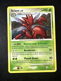 Pokemon TCG Scizor Rare Stormfront 25/100 Heavily Played - Image 1