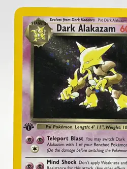 Dark Alakazam 1st Edition Holo 1/82 Team Rocket Pokemon Card LP Vintage WOTC - Image 2