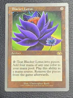 MTG Pre-Modern Unglued Blacker Lotus MP Condition Magic Card - Image 1