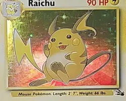 Pokemon TCG Raichu Fossil Holo Rare Card 14/62 - Image 2
