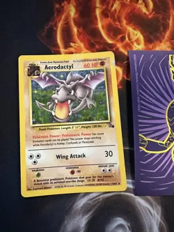 Pokemon Card Fossil Aerodactyl 1/62 Rare Holo 1999 WOTC 106💎LP MP+💎 - Image 1