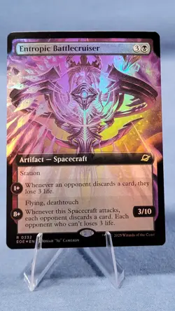 Entropic Battlecruiser - FOIL EXTENDED ART - Edge of Eternities - NM MTG - Image 1
