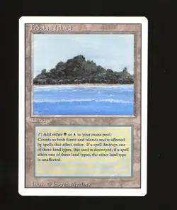 Magic MTG 3rd Ed Revised Tropical Island DAMAGED DMG *987 - Image 1
