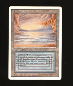 Magic MTG 3rd Ed Revised Underground Sea DAMAGED DMG *970 - Image 1