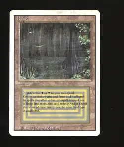 Magic MTG 3rd Ed Revised Bayou DAMAGED DMG *993 - Image 1