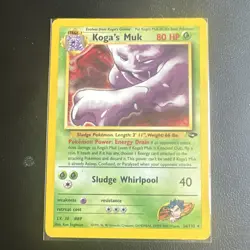 Pokemon TCG Koga's Muk Gym Challenge Rare Regular 26/132 80 HP English Stage 1 - Image 1