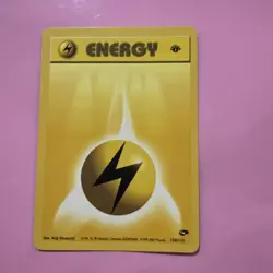 Pokemon TCG - 1st Edition Lightning Energy 130/132 - Gym Challenge - Near Mint - Image 1
