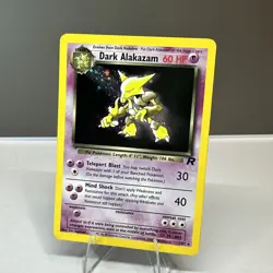 Dark Alakazam 1/82 Holo Rare Team Rocket Pokemon - MP - Image 1