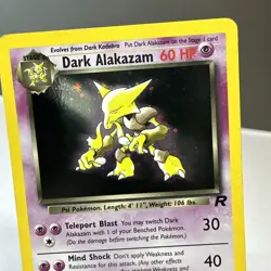 Dark Alakazam 1/82 Holo Rare Team Rocket Pokemon - MP - Image 3