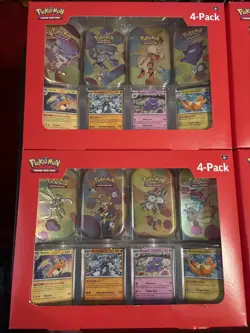 Pokemon TCG S&V 151 2025 Mini Tin 4 Pack Sams Club Exclusive New Sealed Lot Of 4 - Image 2