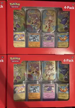 Pokemon TCG S&V 151 2025 Mini Tin 4 Pack Sams Club Exclusive New Sealed Lot Of 4 - Image 3