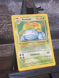 VENUSAUR 18/130 HOLO RARE BASE SET 2 POKEMON HOLO MP - Image 2