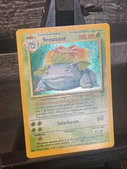 VENUSAUR 18/130 HOLO RARE BASE SET 2 POKEMON HOLO MP - Image 3