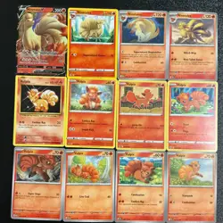x12 Vulpix ninetales Pokemon Mixed Lot set Cute Rare V Holo 🦊🔥🔥🔥 NM - Image 1