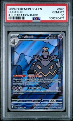 2024 Pokemon Shrouded Fable Dusknoir #70 PSA 10 SFA-EN IR MINT - Image 1