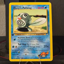 Misty's Poliwag 087/132 Pokemon Gym Heroes Regular 1st edition - Image 1
