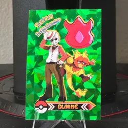 Pokemon Red Album Stickers Indigo League - Green Holo Set Hit Blaine - Image 1