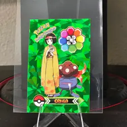 Pokemon Red Album Stickers Indigo League - Green Holo Set Hit Erika - Image 1